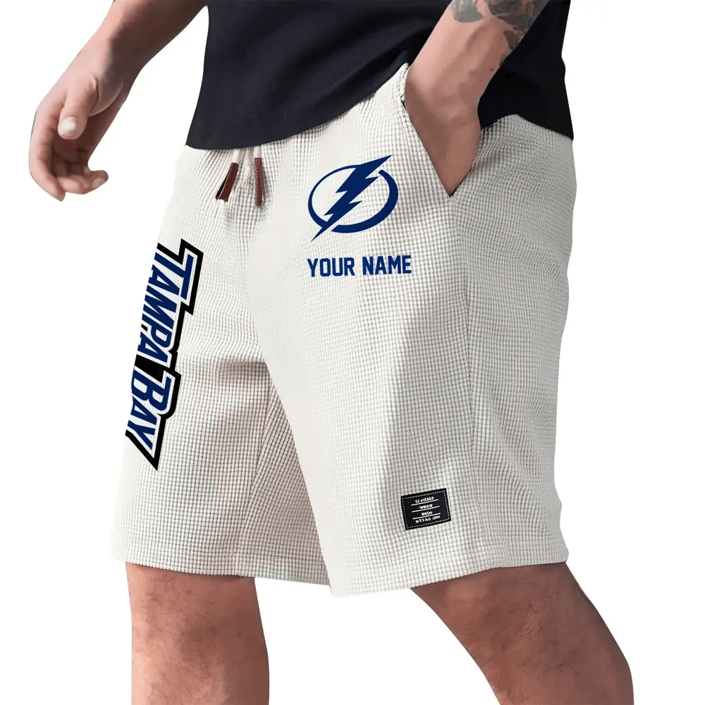 Tampa Bay Lightning Waffle Knit Drawstring Casual Shorts PSE54N