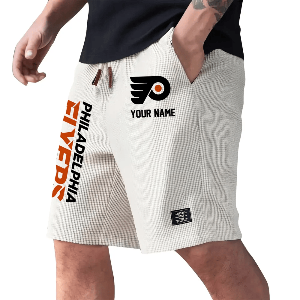 Philadelphia Flyers Waffle Knit Drawstring Casual Shorts PPH3EQ