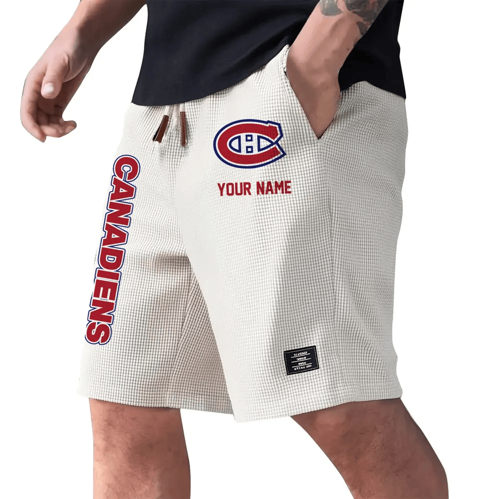 Montréal Canadiens Waffle Knit Drawstring Casual Shorts PNF3WS