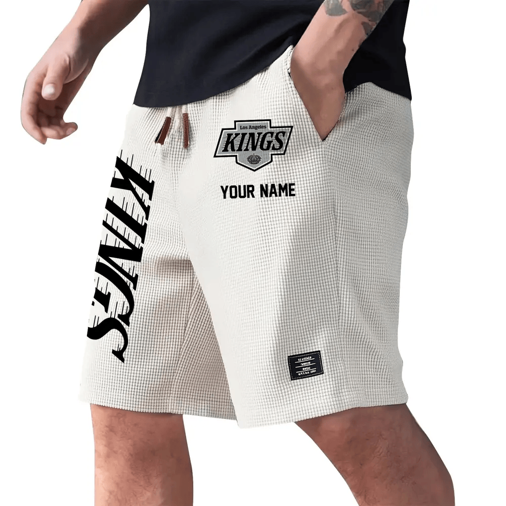 Los Angeles Kings Waffle Knit Drawstring Casual Shorts PFYDBR