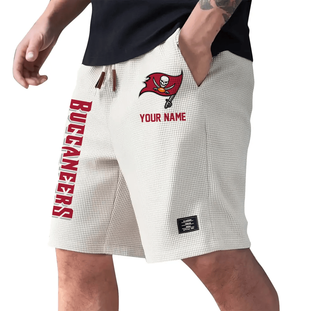 Tampa Bay Buccaneers Waffle Knit Drawstring Casual Shorts PR55MM