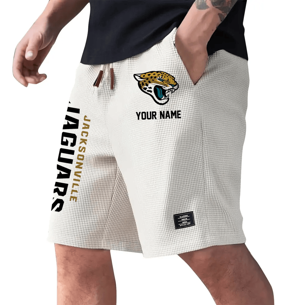 Jacksonville Jaguars Waffle Knit Drawstring Casual Shorts PA7V8Y