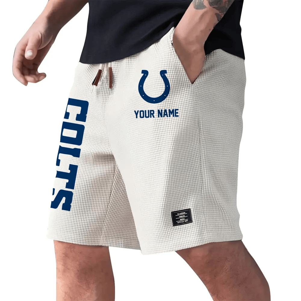 Indianapolis Colts Waffle Knit Drawstring Casual Shorts PXAA22