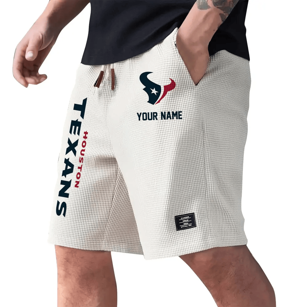 Houston Texans Waffle Knit Drawstring Casual Shorts PP93GX