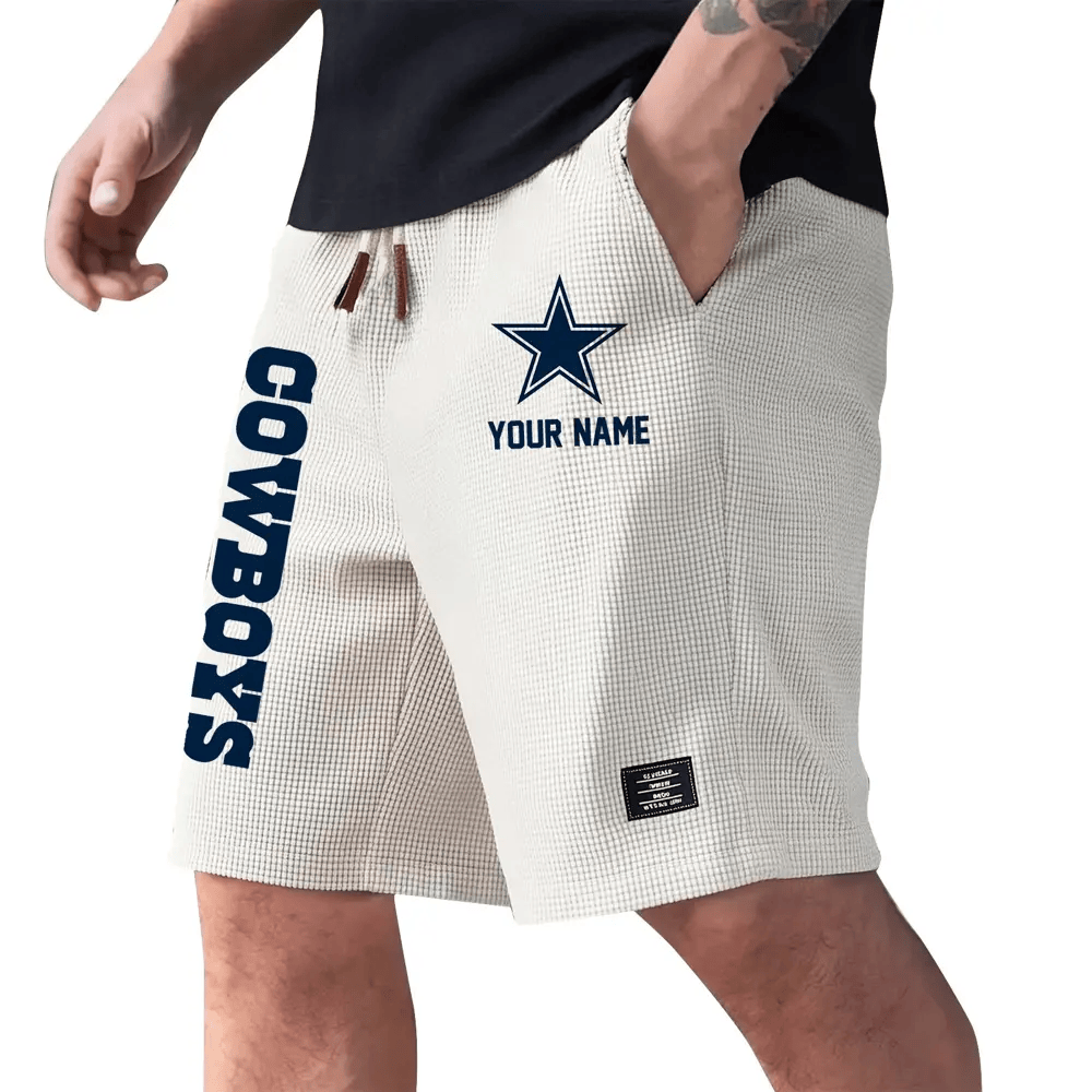 Dallas Cowboys Waffle Knit Drawstring Casual Shorts PJT2DG