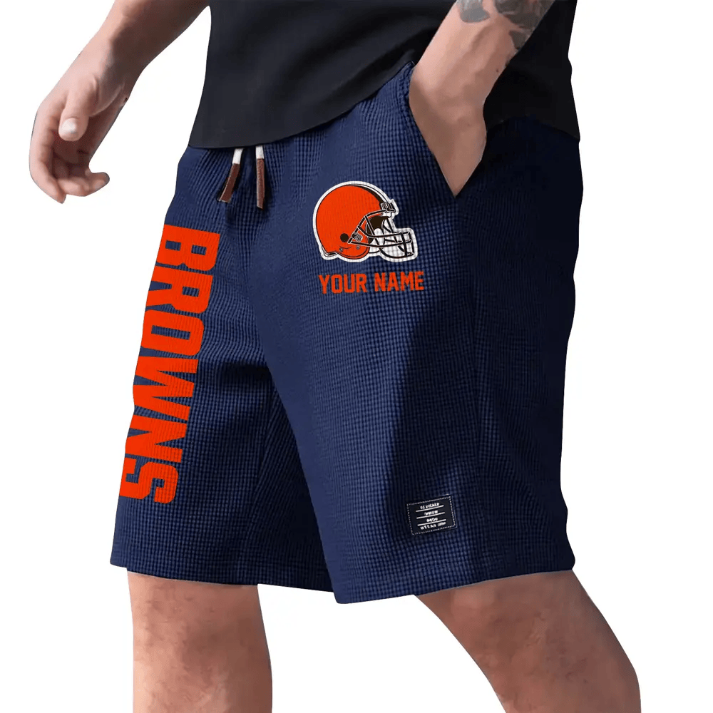 Cleveland Browns Waffle Knit Drawstring Casual Shorts PRD9FY