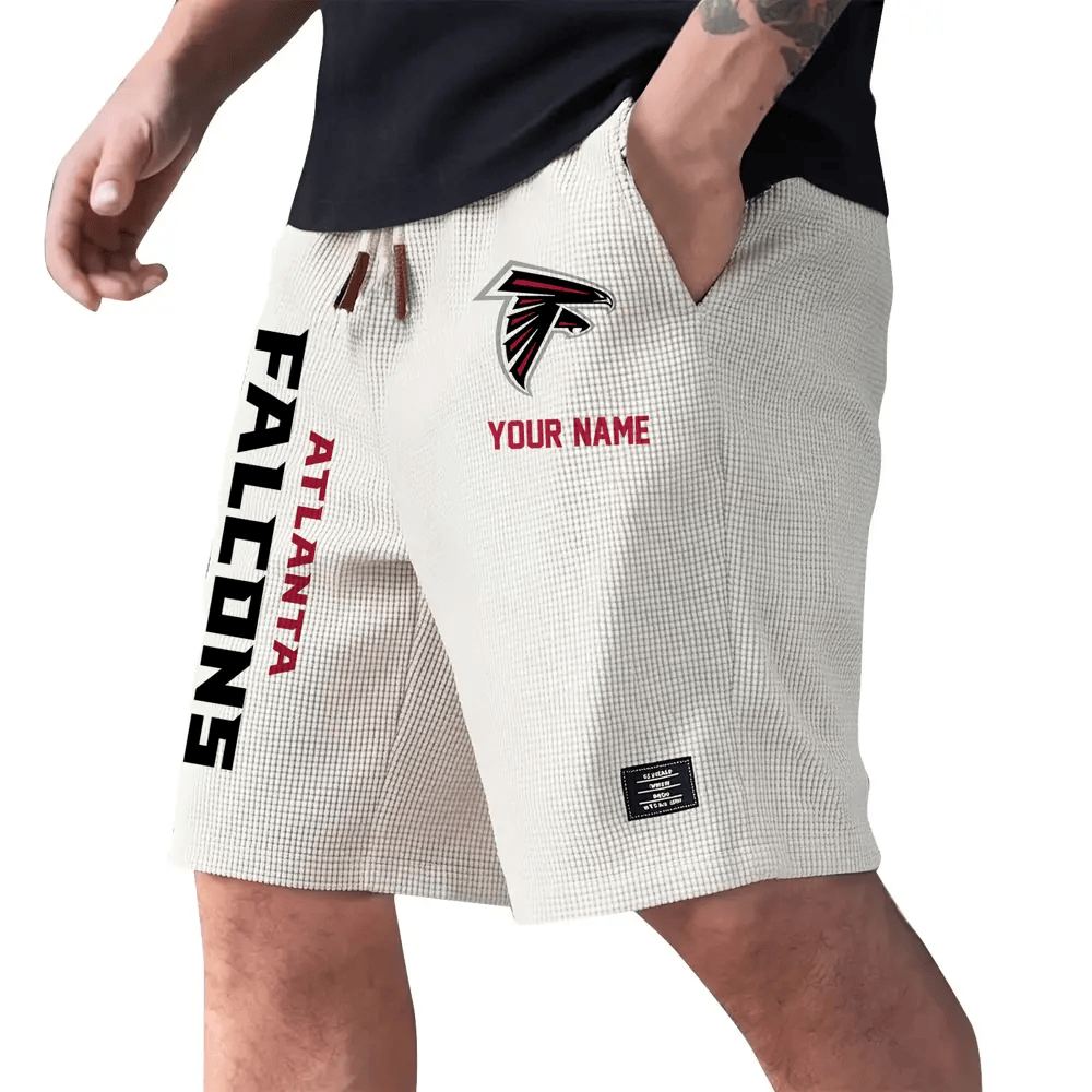 Atlanta Falcons Waffle Knit Drawstring Casual Shorts PV3XAY