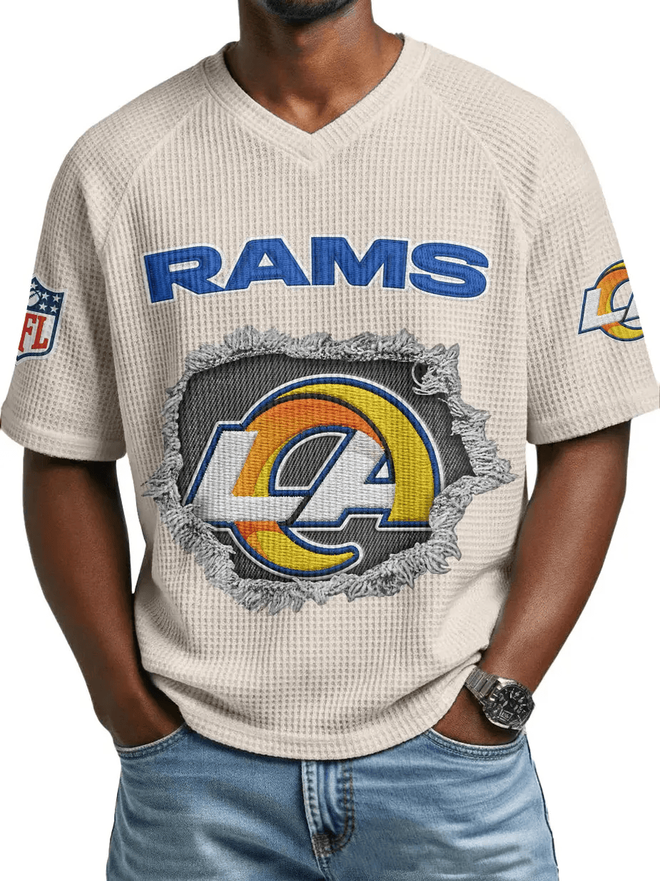 Los Angeles Rams Men’s Waffle V-neck T-shirt PD4W2P