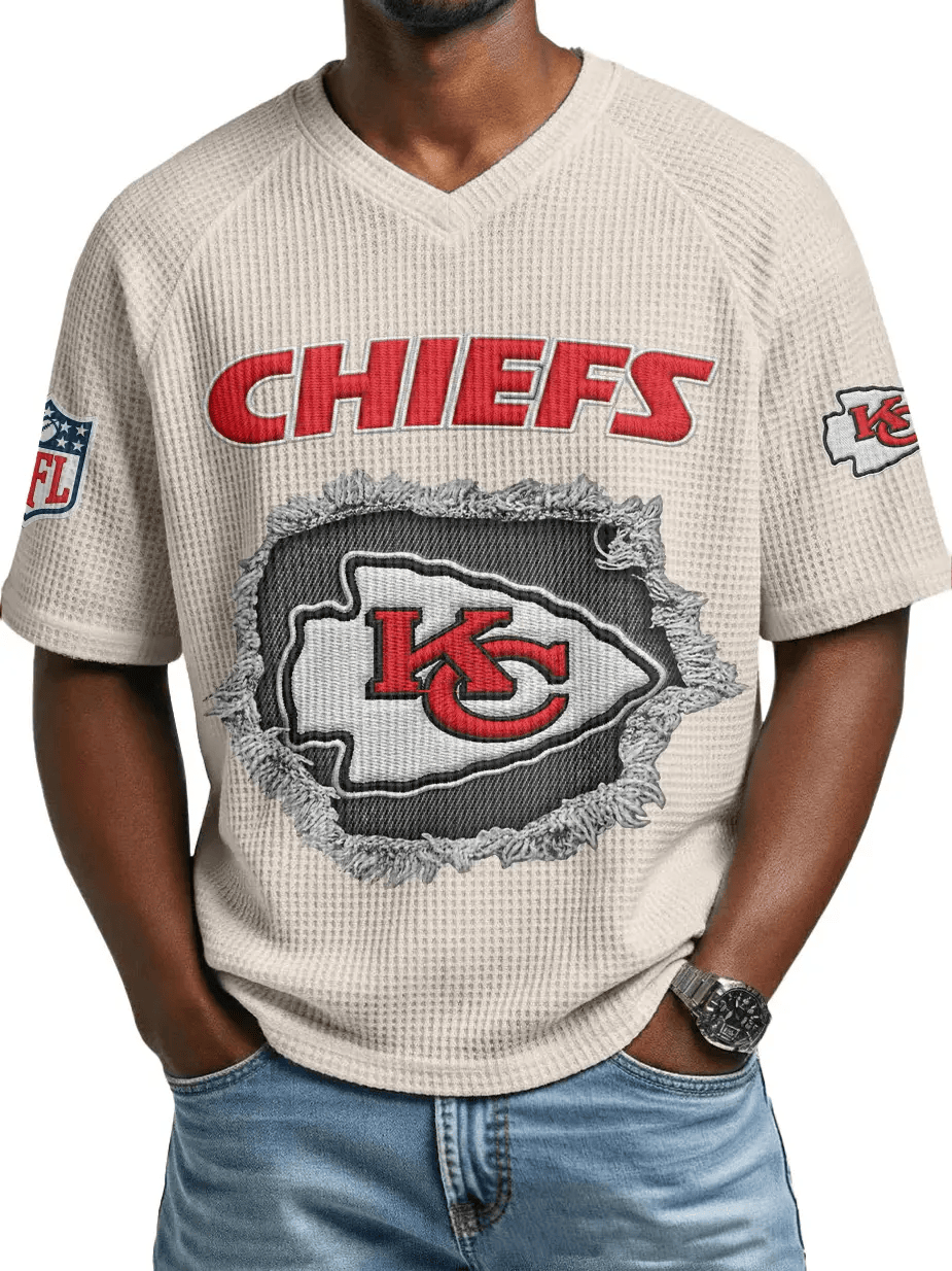Kansas City Chiefs Men’s Waffle V-neck T-shirt PF2SGB