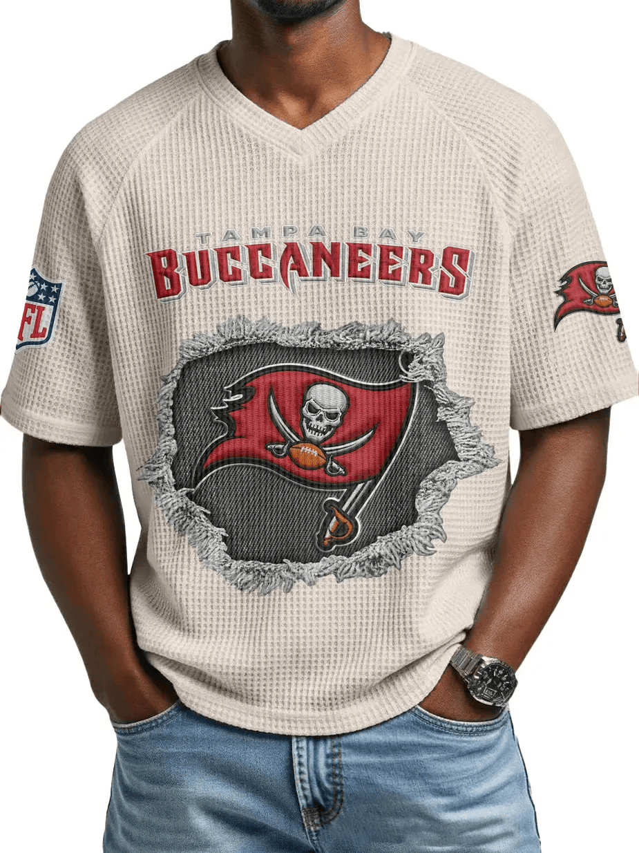 Tampa Bay Buccaneers Men’s Waffle V-neck T-shirt PE6ZNL