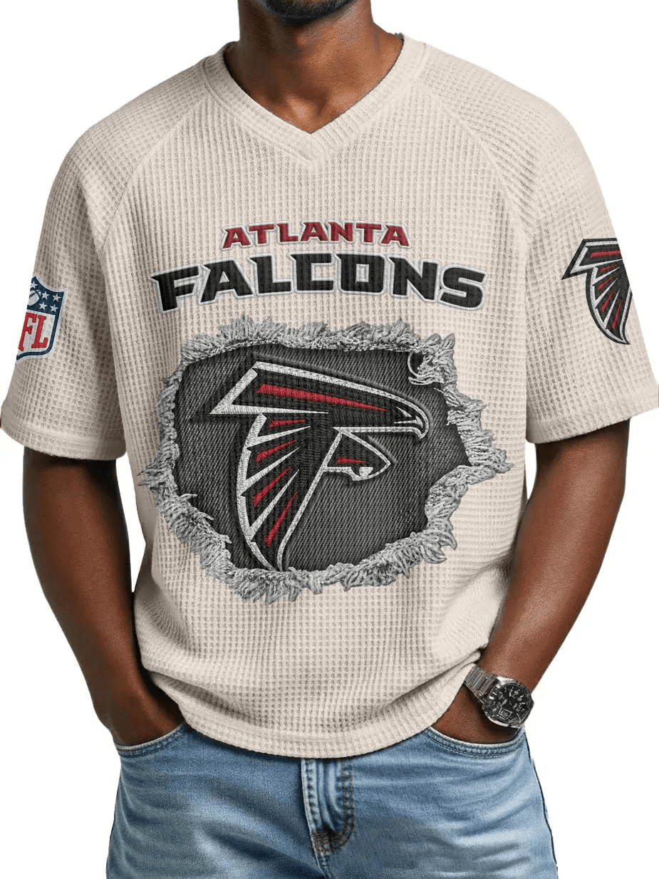 Atlanta Falcons Men’s Waffle V-neck T-shirt PUCNWW