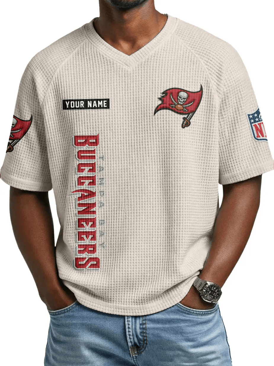 Tampa Bay Buccaneers Men’s Waffle V-neck T-shirt P7Z97C
