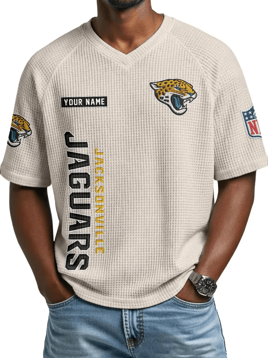 Jacksonville Jaguars Men’s Waffle V-neck T-shirt PAP5UX