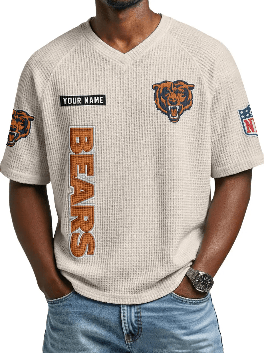 Chicago Bears Men’s Waffle V-neck T-shirt P2VAFM