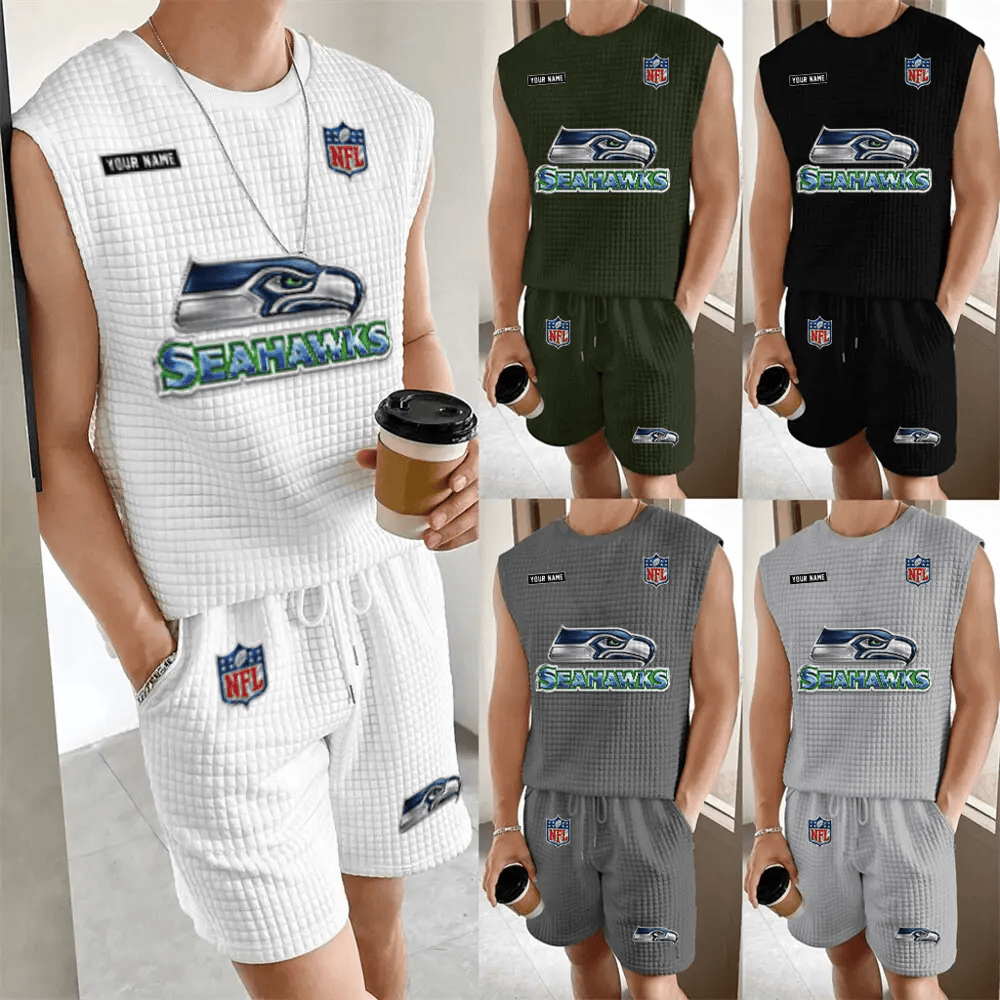 Seattle Seahawks Men’s Waffle Knit Sleeveless Set P9F4EA