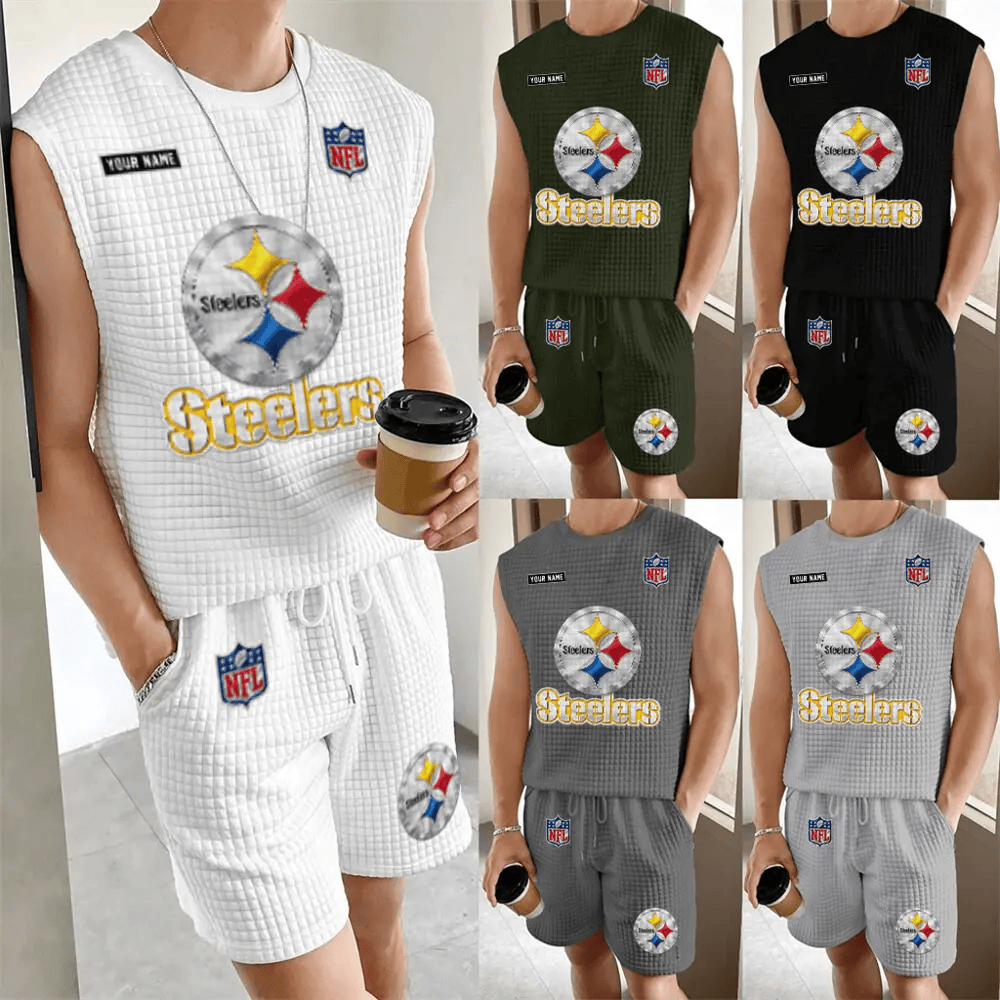 Pittsburgh Steelers Men’s Waffle Knit Sleeveless Set PH557T