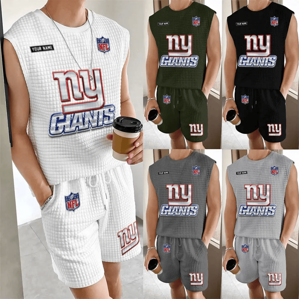 New York Giants Men’s Waffle Knit Sleeveless Set PQNTWW