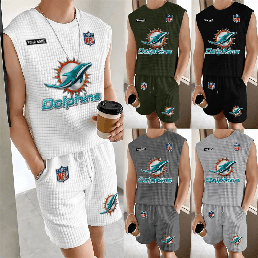 Miami Dolphins Men’s Waffle Knit Sleeveless Set P3DK9B