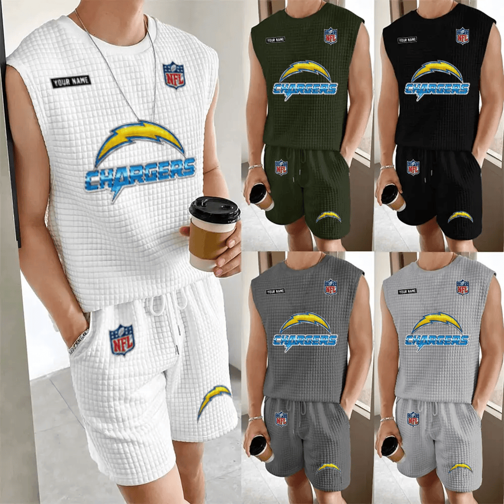 Los Angeles Chargers Men’s Waffle Knit Sleeveless Set P483TN