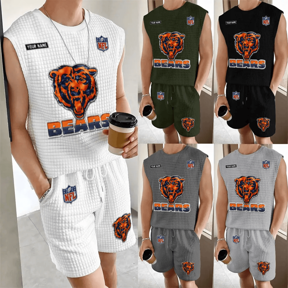 Chicago Bears Men’s Waffle Knit Sleeveless Set PQ6TXX