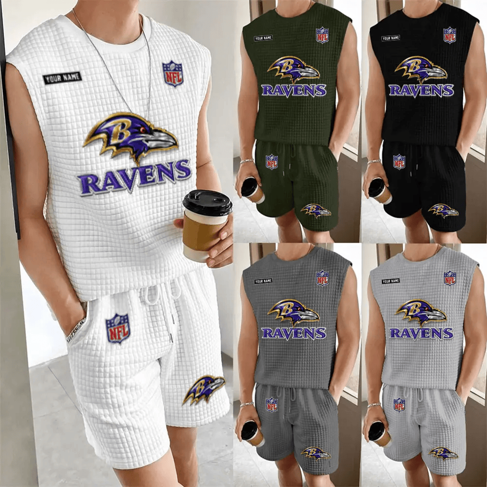 Baltimore Ravens Men’s Waffle Knit Sleeveless Set PQUYW5