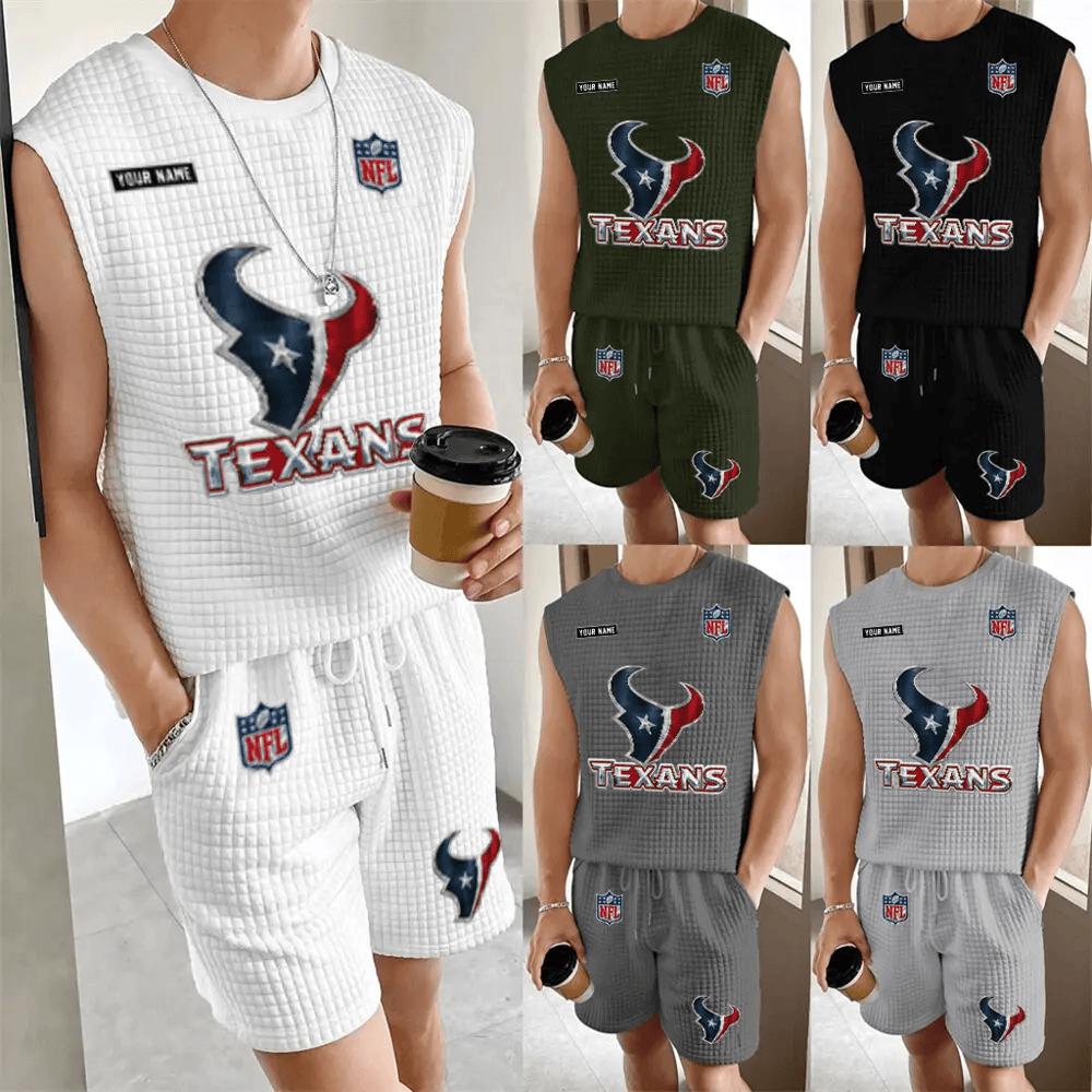 Houston Texans Men’s Waffle Knit Sleeveless Set PAGF93