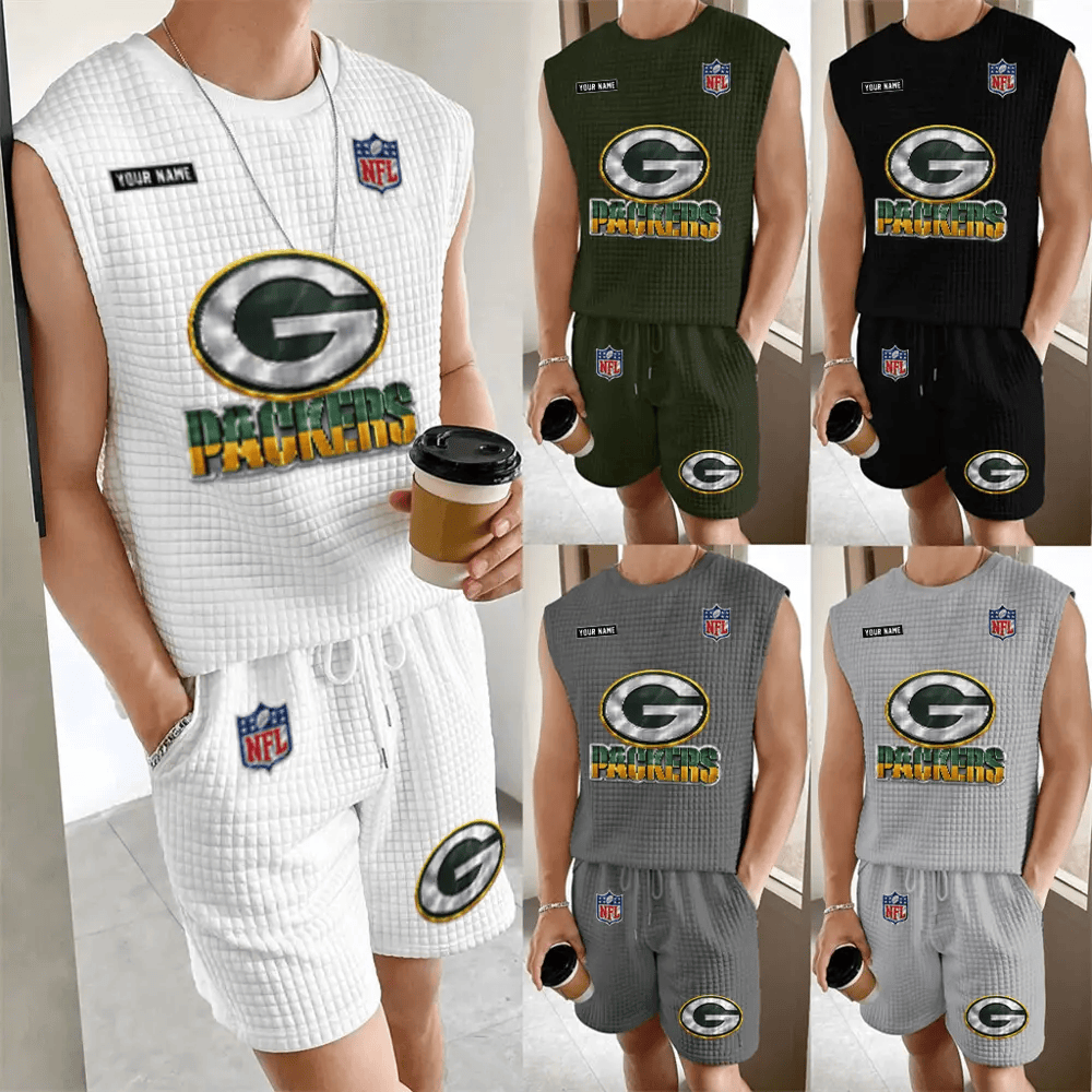 Green Bay Packers Men’s Waffle Knit Sleeveless Set PAF42V