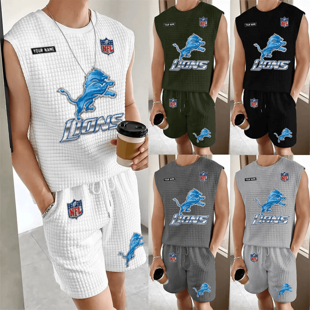 Detroit Lions Men’s Waffle Knit Sleeveless Set PBN6KS