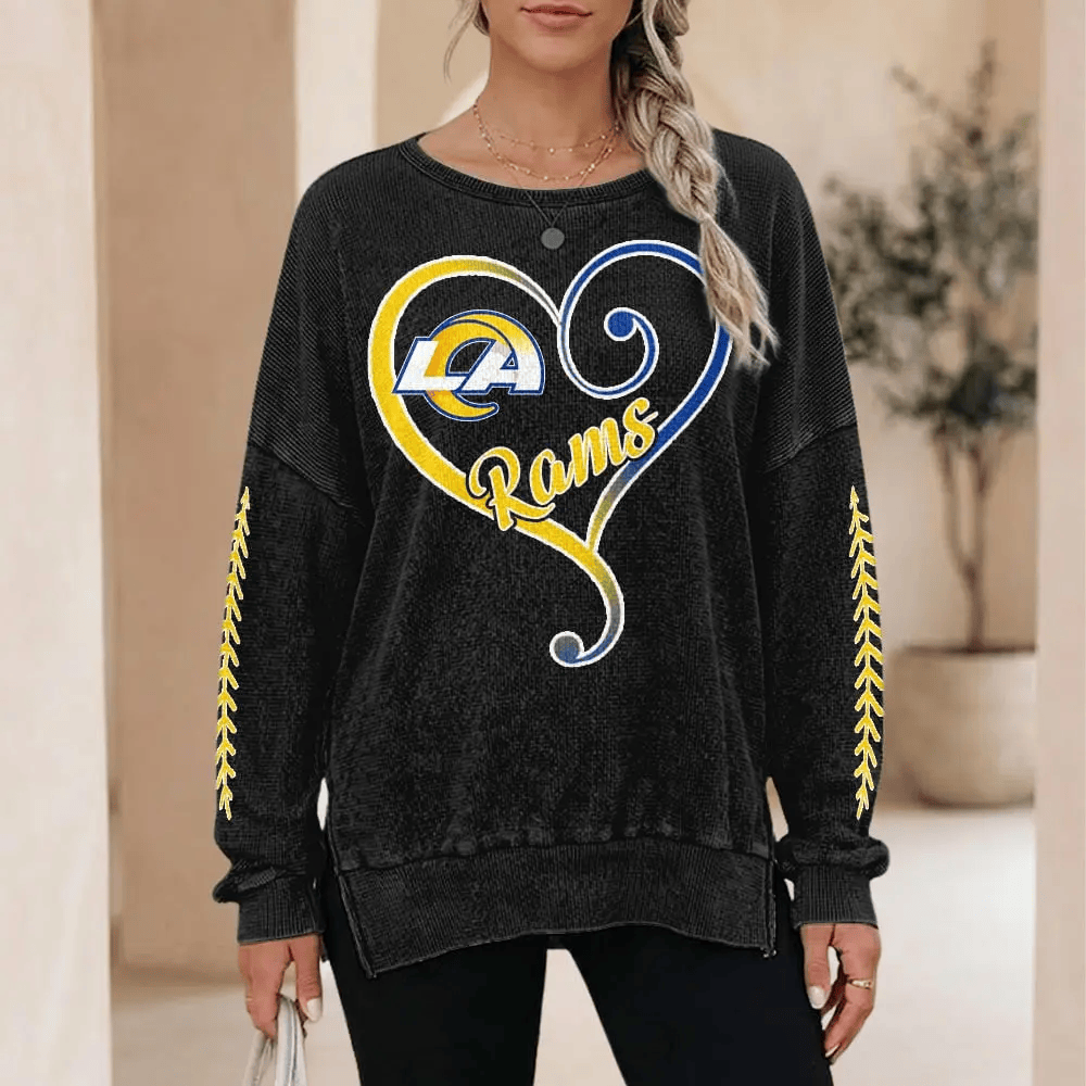 Los Angeles Rams Women’s Waffle Sweatshirt PJRZNX