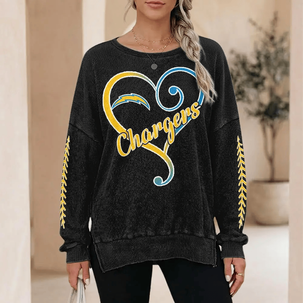 Los Angeles Chargers Women’s Waffle Sweatshirt PAEEUU