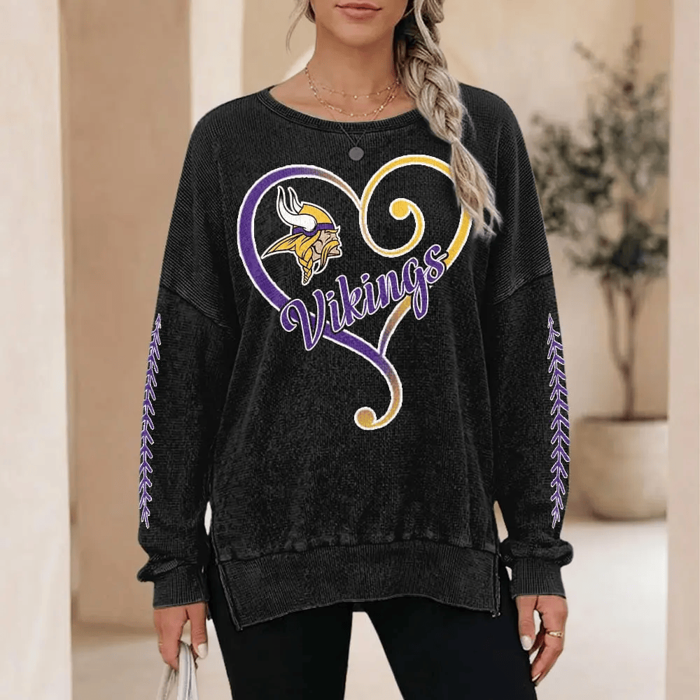 Minnesota Vikings Women’s Waffle Sweatshirt PGE54U