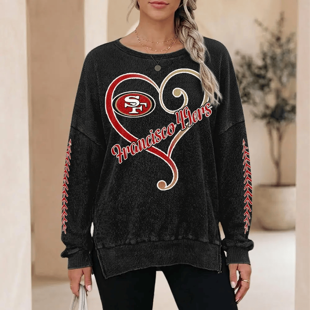 San Francisco 49ers Women’s Waffle Sweatshirt PSRYWX