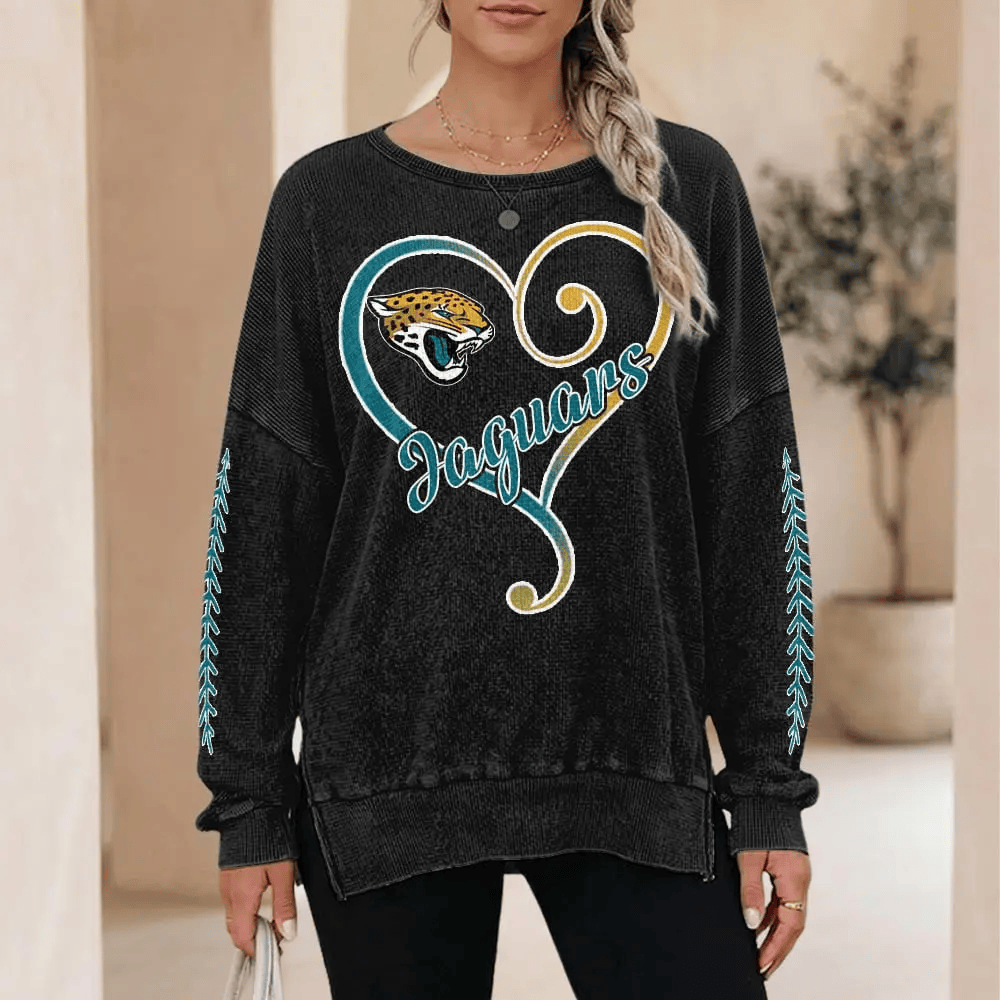 Jacksonville Jaguars Women’s Waffle Sweatshirt PUJ5CB