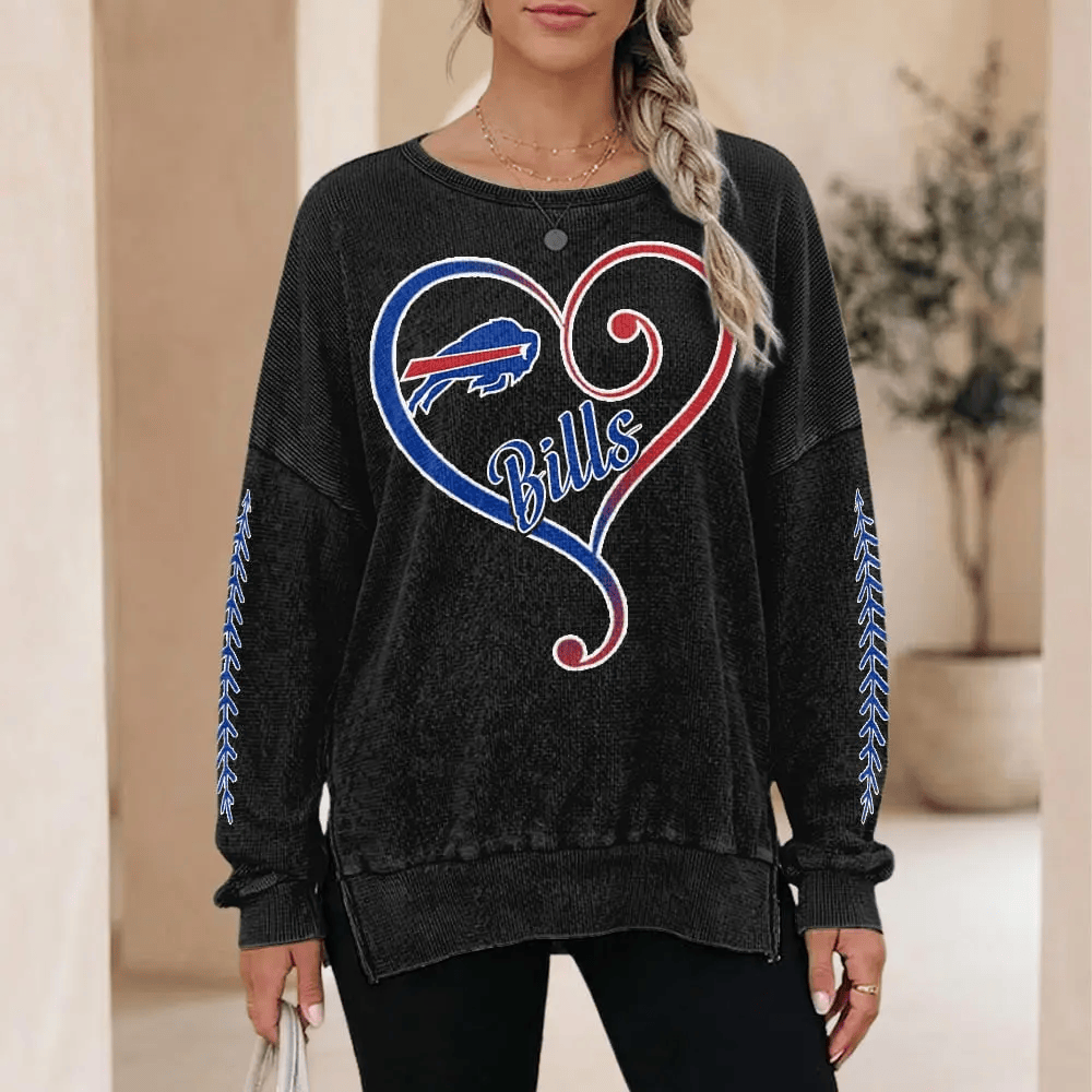 Buffalo Bills Women’s Waffle Sweatshirt PLBNDW