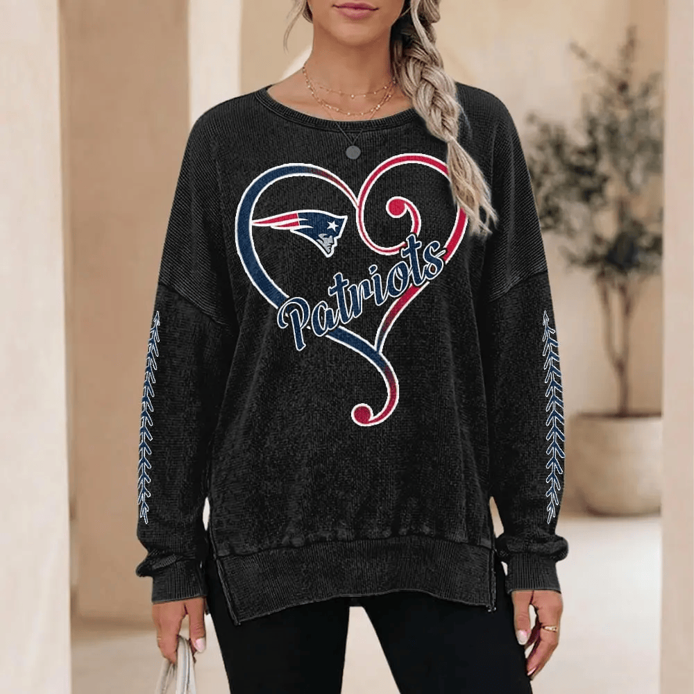 New England Patriots Women’s Waffle Sweatshirt PVRECL