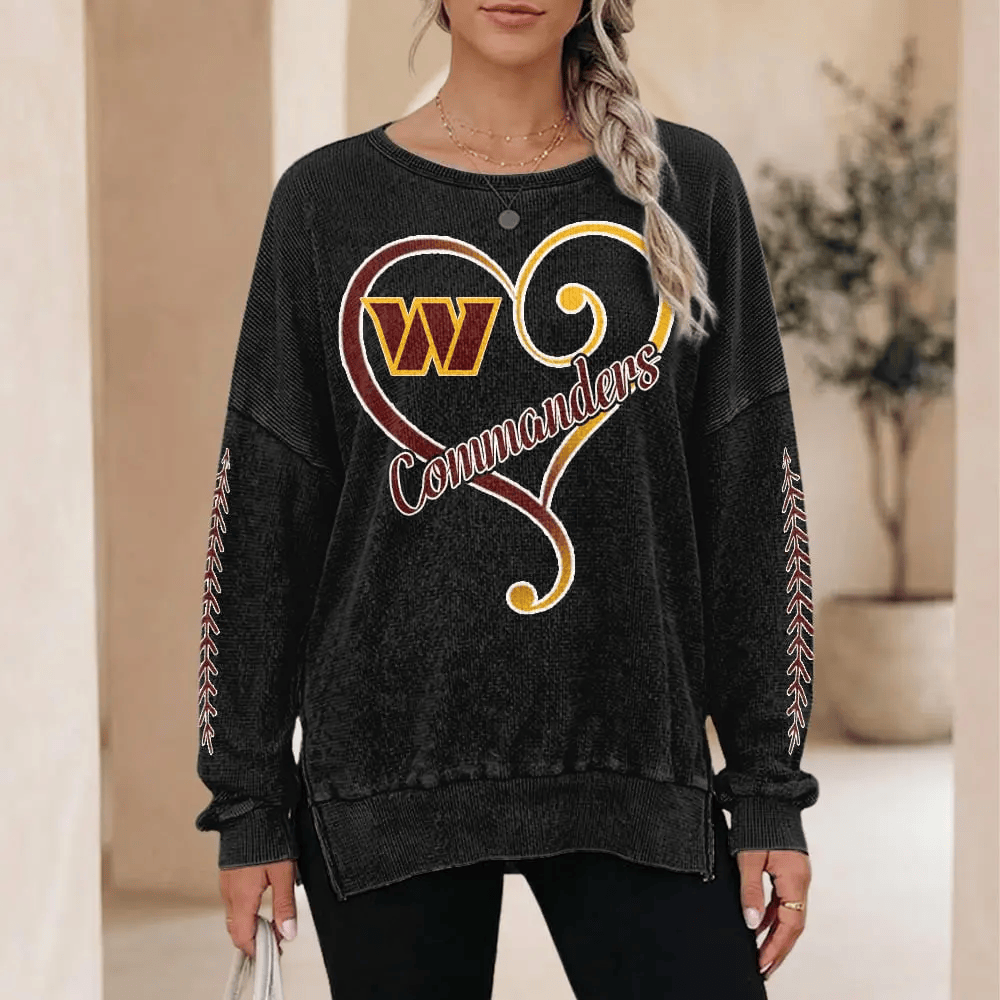 Washington Commanders Women’s Waffle Sweatshirt PS4HGJ