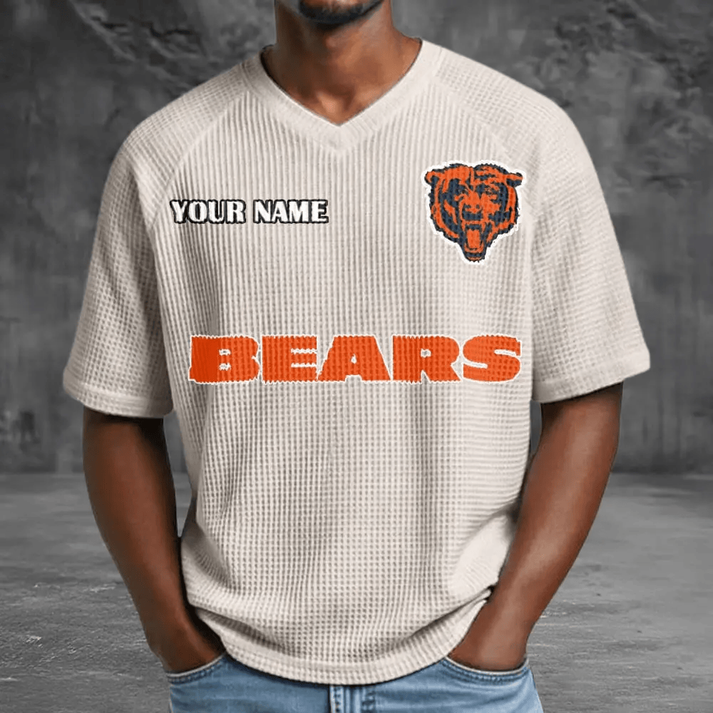 Chicago Bears Men’s Waffle V-neck T-shirt PCDG6S