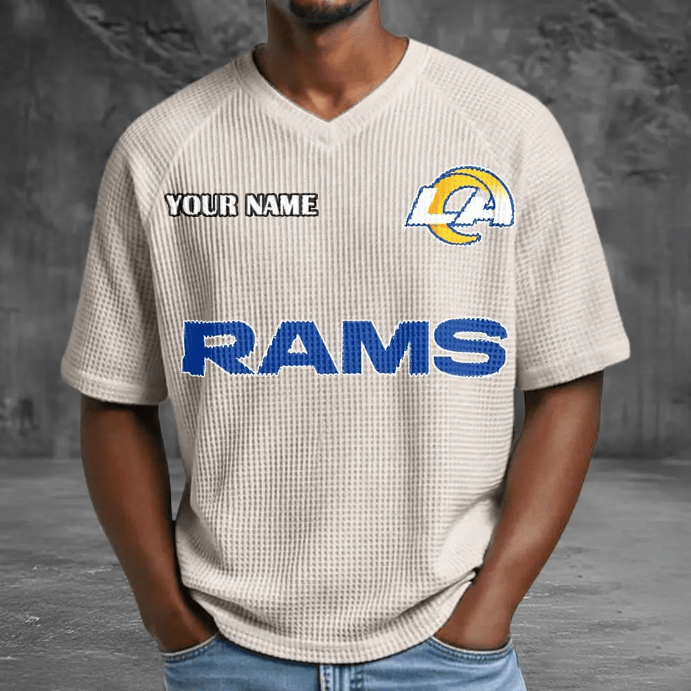 Los Angeles Rams Men’s Waffle V-neck T-shirt P59WHS