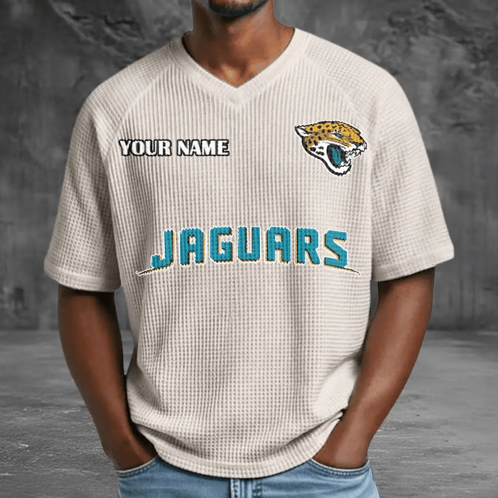 Jacksonville Jaguars Men’s Waffle V-neck T-shirt PAF7J2