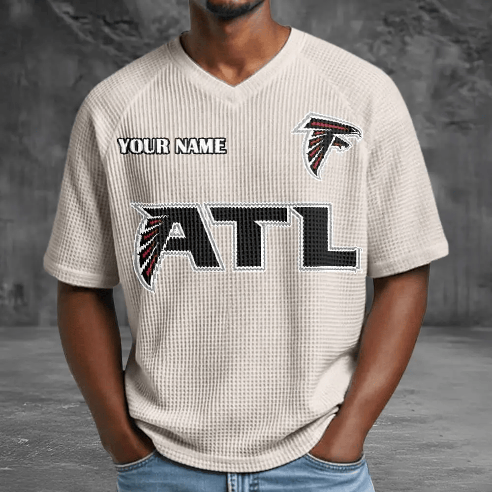 Atlanta Falcons Men’s Waffle V-neck T-shirt PCGPCU