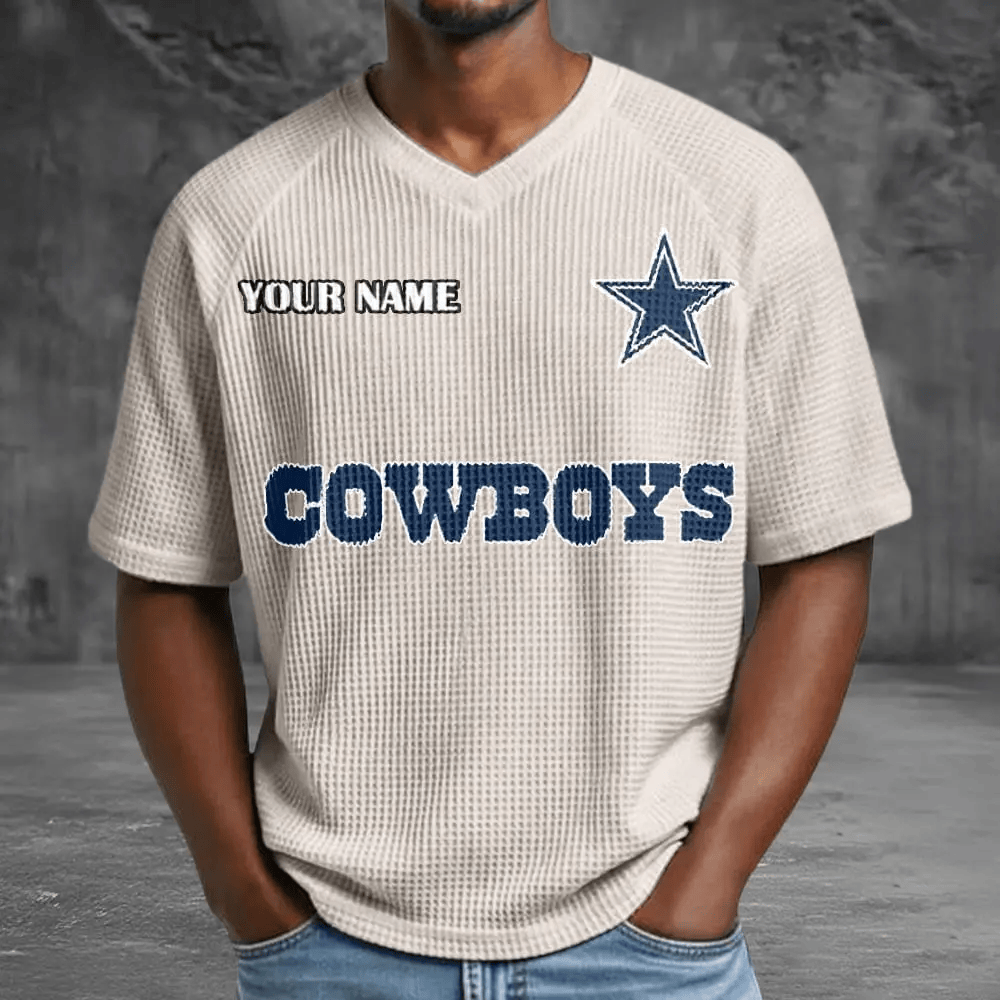 Dallas Cowboys Men’s Waffle V-neck T-shirt PLNYQF