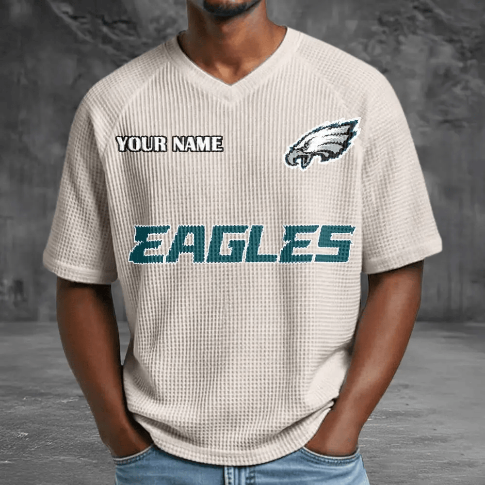 Philadelphia Eagles Men’s Waffle V-neck T-shirt PEFC6R