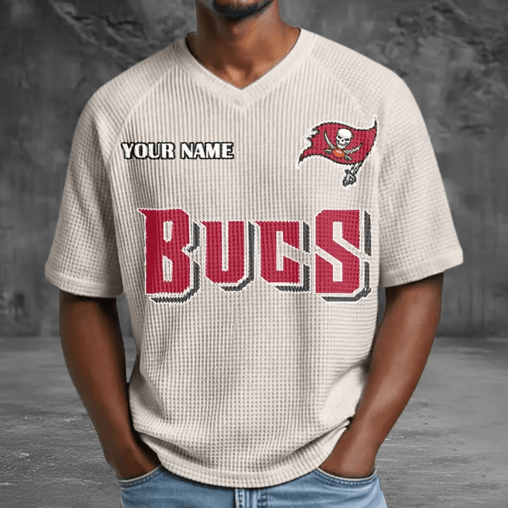Tampa Bay Buccaneers Men’s Waffle V-neck T-shirt PTW8US