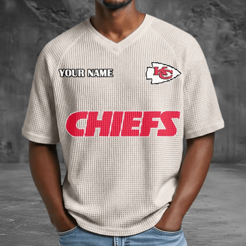 Kansas City Chiefs Men’s Waffle V-neck T-shirt PH5LGQ
