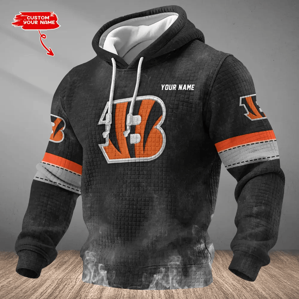 Cincinnati Bengals Waffle Texture Strike Hoodie PZJ3VV