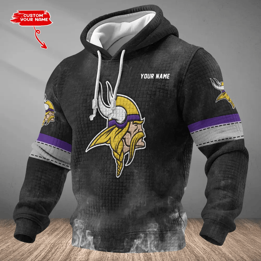 Minnesota Vikings Waffle Texture Strike Hoodie P2TJP9