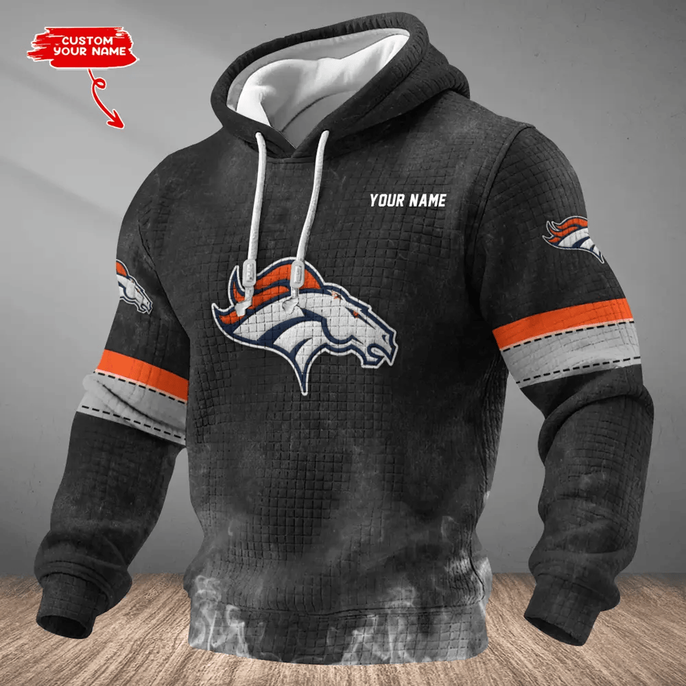 Denver Broncos Waffle Texture Strike Hoodie PFT2DW