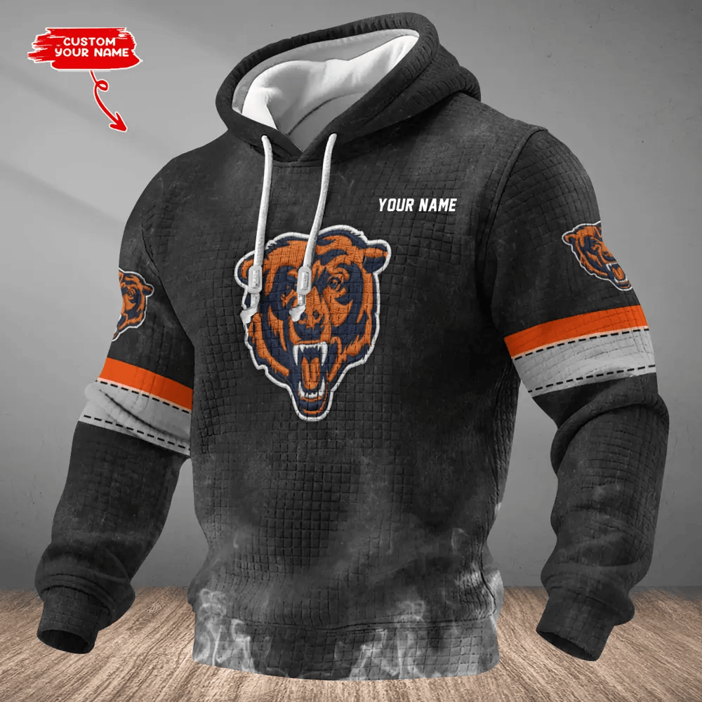 Chicago Bears Waffle Texture Strike Hoodie PZPY5F