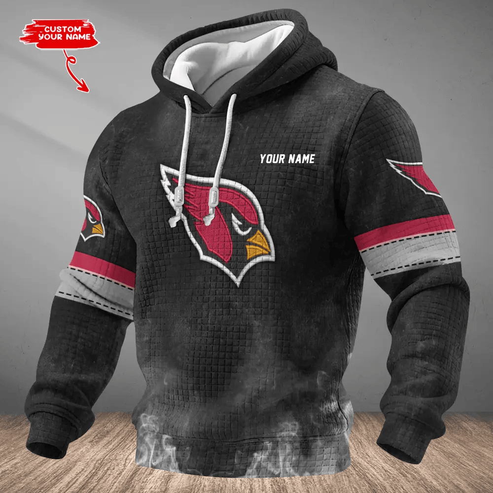 Arizona Cardinals Waffle Texture Strike Hoodie P6ZFZT