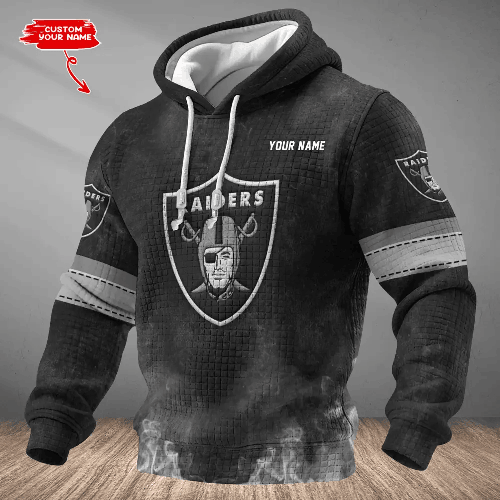 Las Vegas Raiders Waffle Texture Strike Hoodie PKG4NU